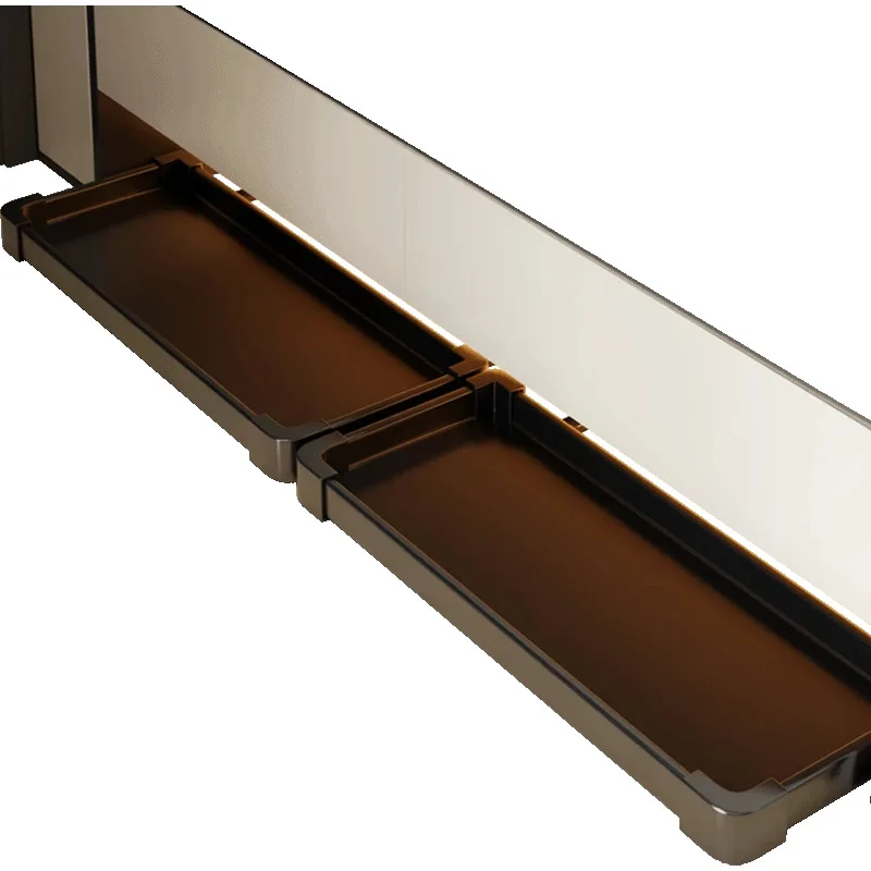 

Built-in rebound pull-out shoe rack, household pull-out telescopic large capacity cabinet with bottom storage drawer tray