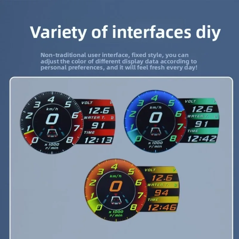 Automobile modification multi-function instrument, speed water temperature vehicle speed turbine pressure liquid crystal