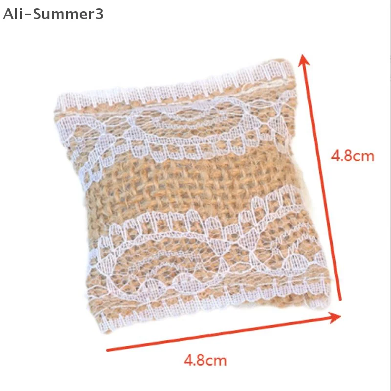 Mini almohada de encaje de simulación para casa de muñecas, cojín para sofá, decoración para sala de estar, accesorios de decoración para casa de muñecas, 2 uds., 1/12