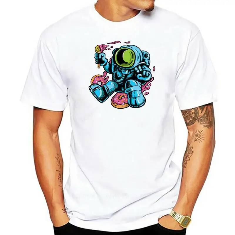 Astro donut Spaceman Astronaut Do-nut, camisetas para adultos, camiseta para jóvenes de mediana edad unisex Oversized tee-shirt