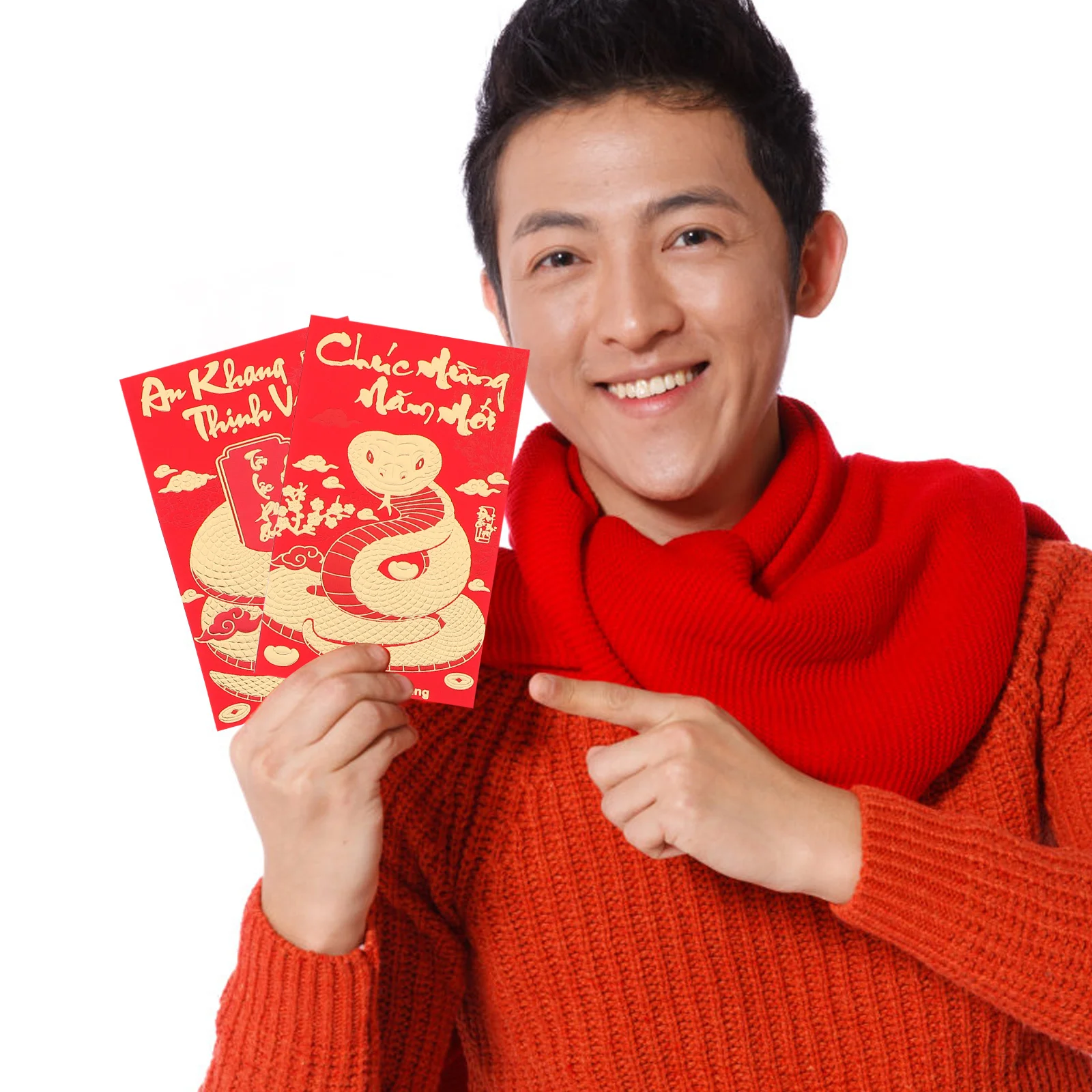 

36 Pcs Chinese Red Envelopes Lucky Money Solid Color New Year Gifts Decorations