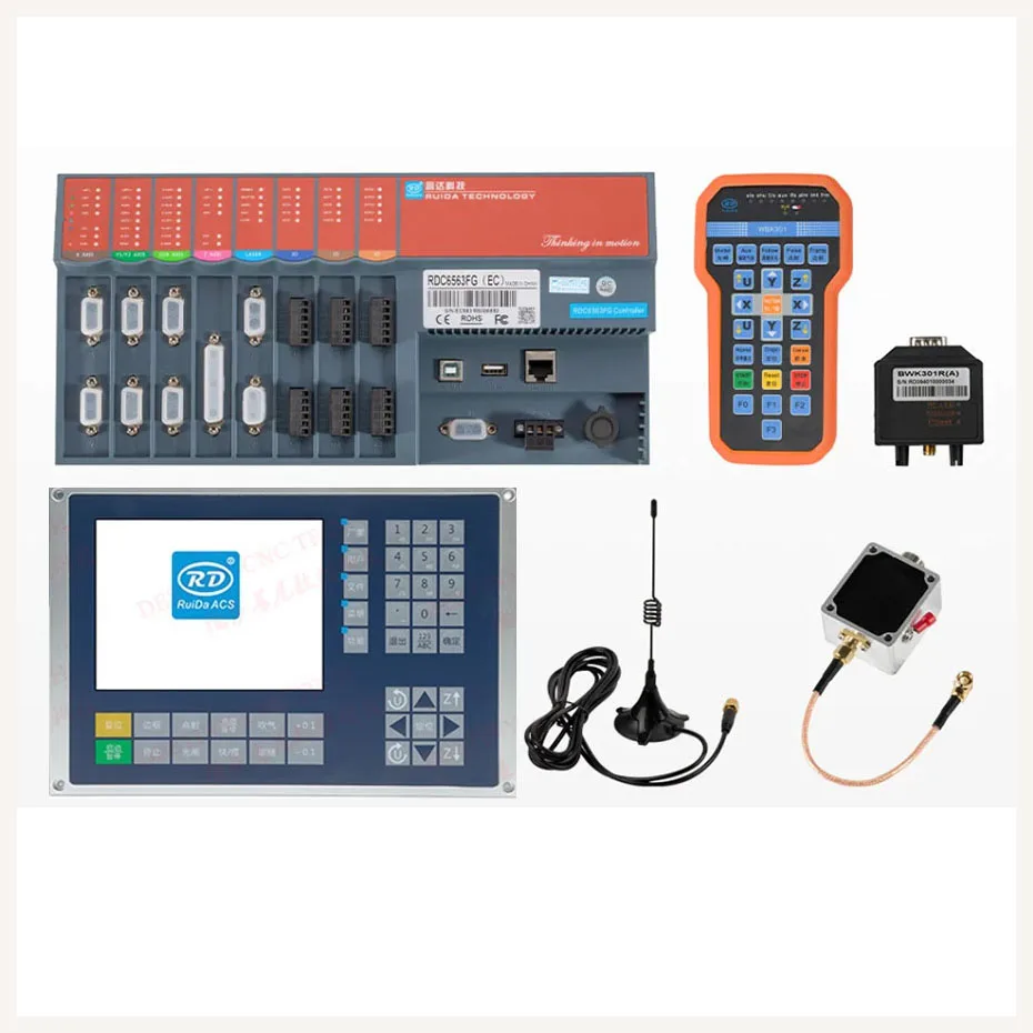 RDC6563FG Offline Fiber Laser Control System Metal Sheet Cutting Controller+Raytools Laser Cutting Head BM110 3.3kW