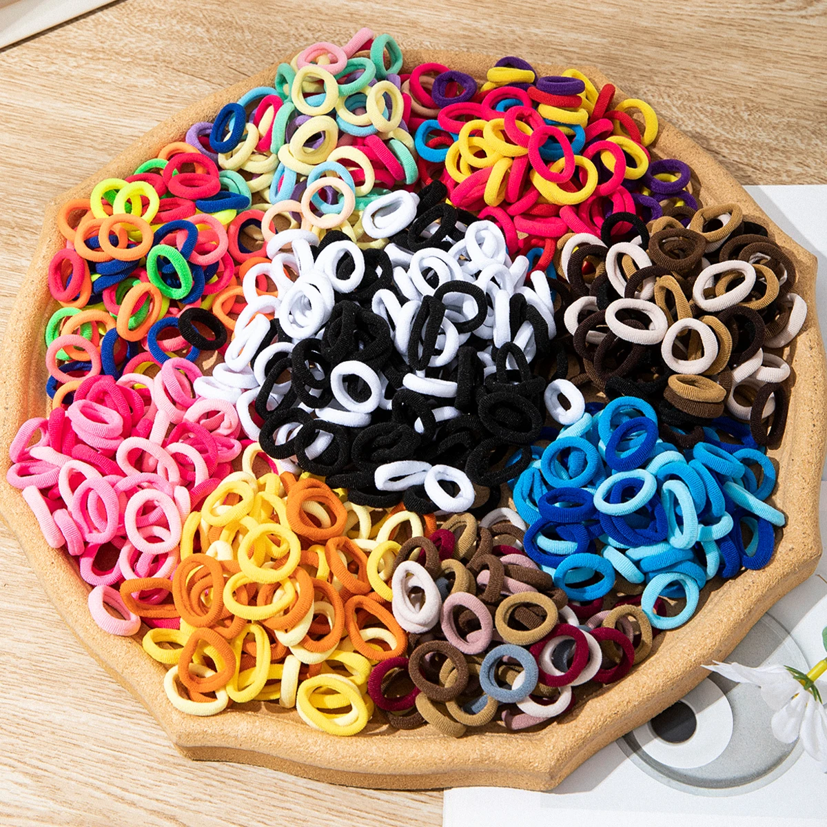 100/300/500pcs Girls Elastic Hair Bands Children Ponytail Hold Hair Tie Rubber Band Scrunchie Kids Hair Accessories for women