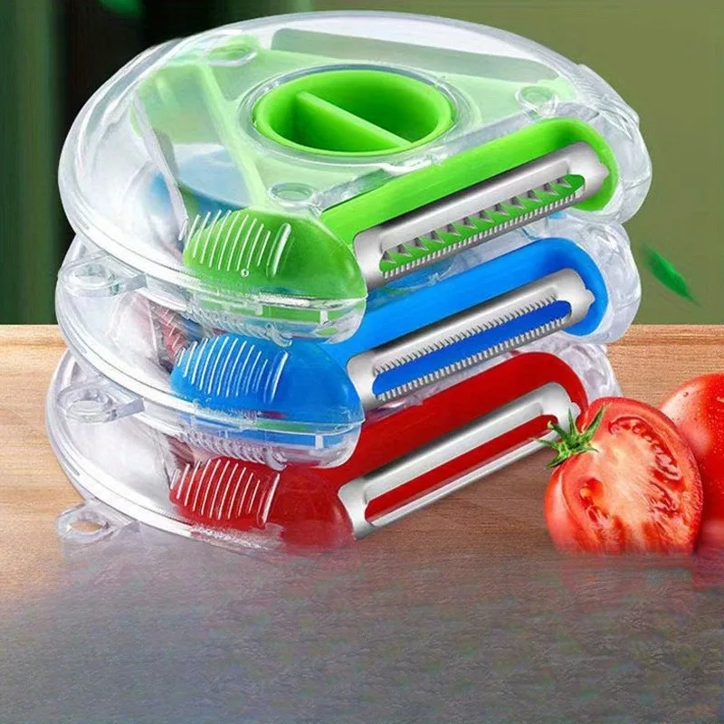 3in1 Magic Trio Peeler Set Slicer Shredder Peeler Julienne Cutter Multi Peel Blade Zesters Grater Kitchen Tool Accessorie