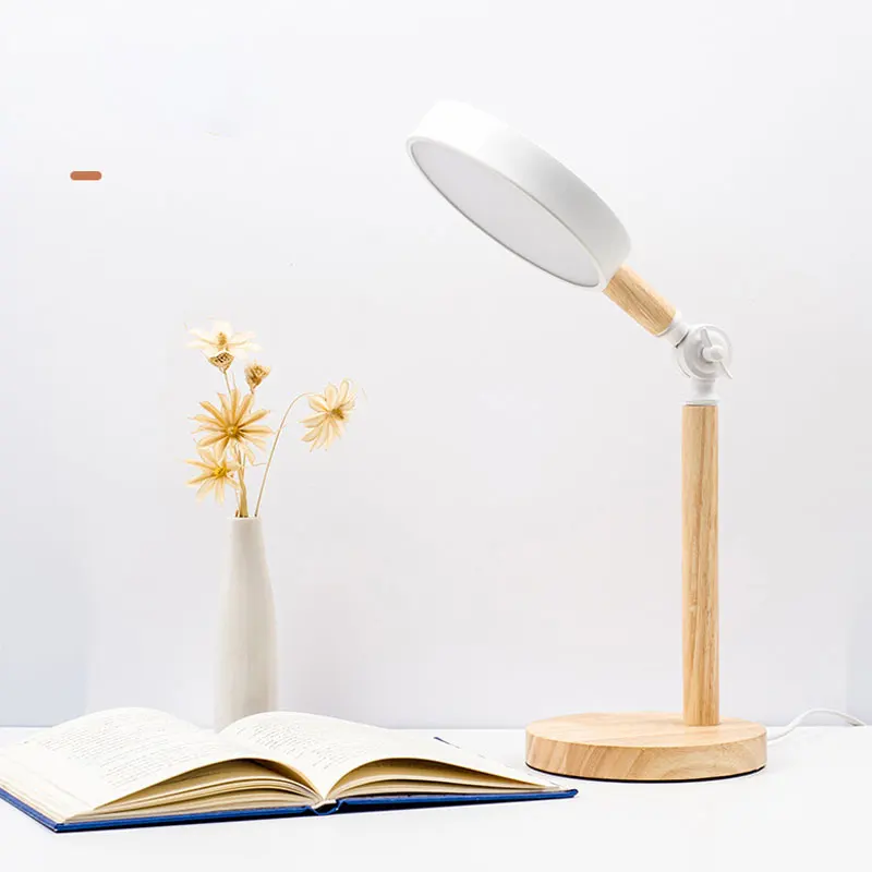 

Nordic Led Iron Wood Table Lamp Bedroom Bedside Desk Lamps Modern Led Stand Lighting Fixtures Study Reading Living Room Decor