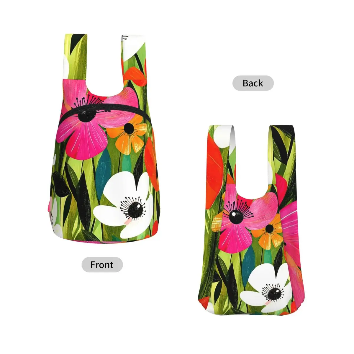 Joyful Floral Garden Backpack Student Storage BookBag Kids School Bag Laptop Shoulder Bags for Boys Girls