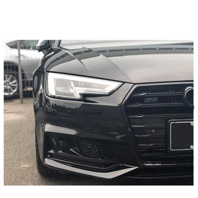

Suitable for Audi A4 B9 2017-2019 Modified S4 with ACC Front Bar Bright Black Fog Light Grille