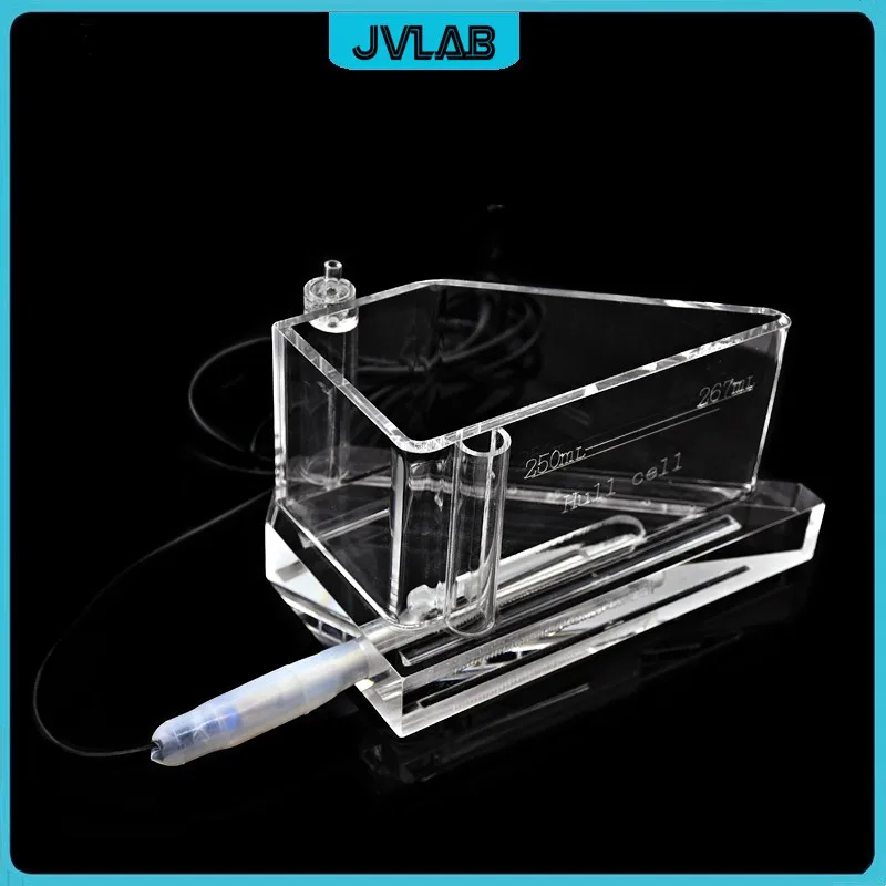 Hull Cell (Thermostatic-Control-type Tank) 267ml Harrington Groove Plating Testing Equipment With Heating Resistance (220V 50W)