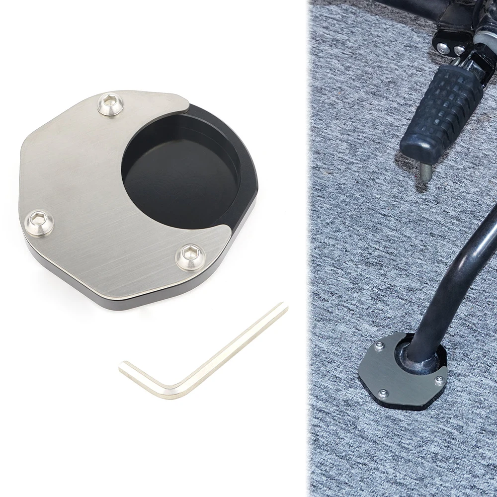 

Motorcycle Accessories kickstand Side Stand Enlarger Extension Enlarger Pate Pad For Kawasaki KLR 650 2008-2024 Kickstand Foot