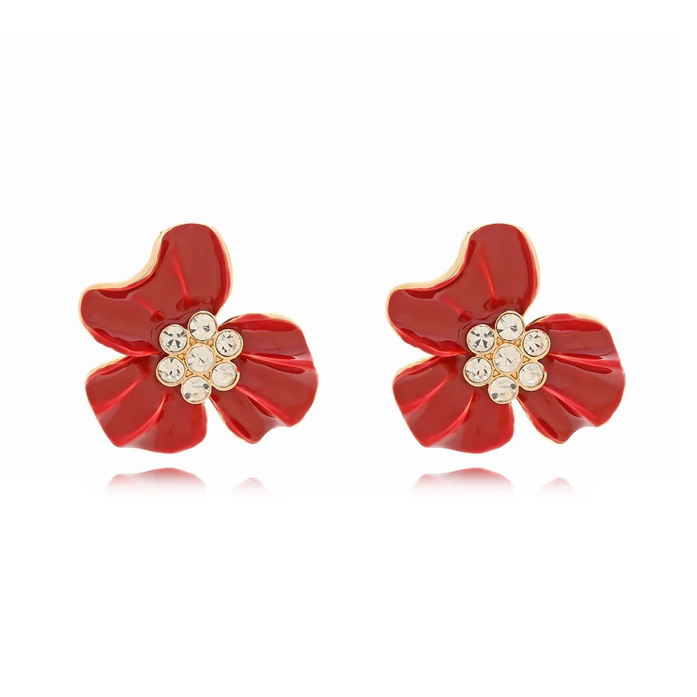 ZAA 2026 العصرية بالمينا زهرة إسقاط أقراط سباركلي حجر الراين رصع السحر امرأة بيان عطلة اكسسوارات الحفلات #1