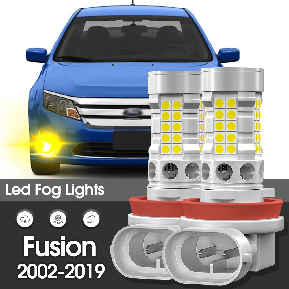 

Светодиодные противотуманные фары Canbus, 2 шт., аксессуары для Ford Fusion 2002-2019 2006 2007 2008 2009 2010 2011 2012 2013 2014 2015 2016