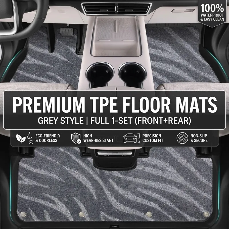 Custom Fit TPE Car Floor Mats For Stonic KX1 2017-2019 Full Coverage Anti-Slip Auto Interior Carpets Wear Resistant Vehicle Rugs