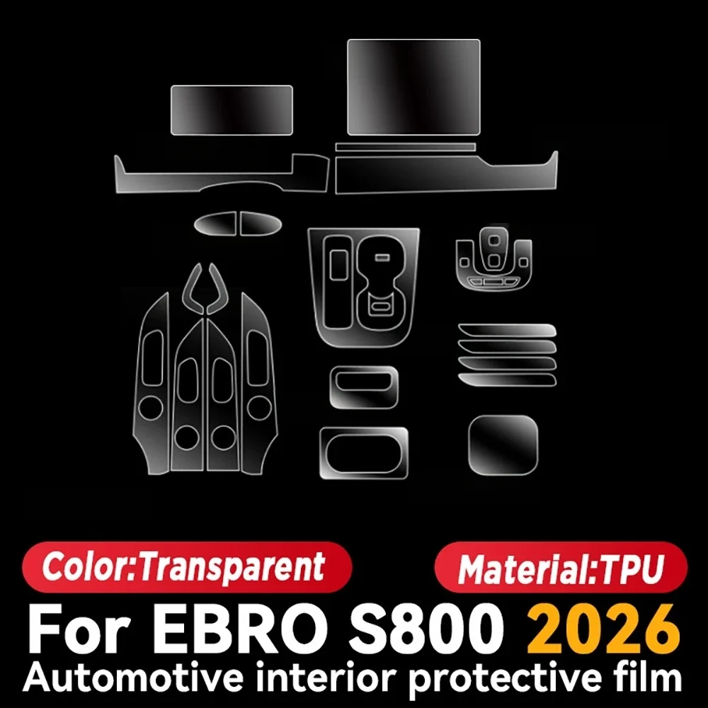 TPU For EBRO S800 2026 Transparent Protective Film Car Interior Central Control Navigation Panel Cover Accessories