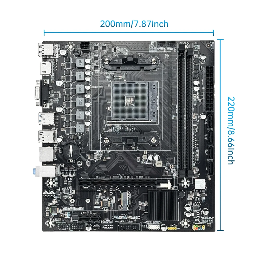 لوحة أم SOYO كلاسيكية AMD B450M ثنائية القناة DDR4 AM4 لوحة رئيسية M.2 me (تدعم ذاكرة Ryzen ، nvg CPU) جديدة بالكامل