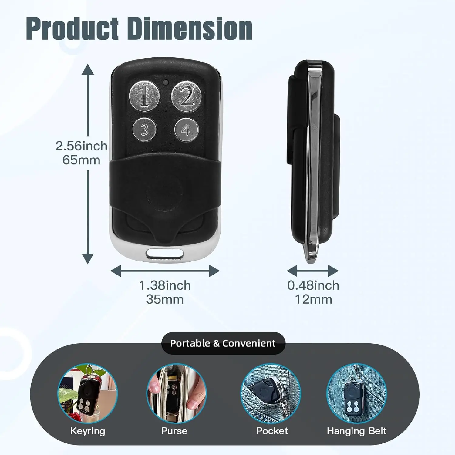 EZYOPENTECK Remote Control for Automatic Swing Sliding Gate Opener Wireless Remote