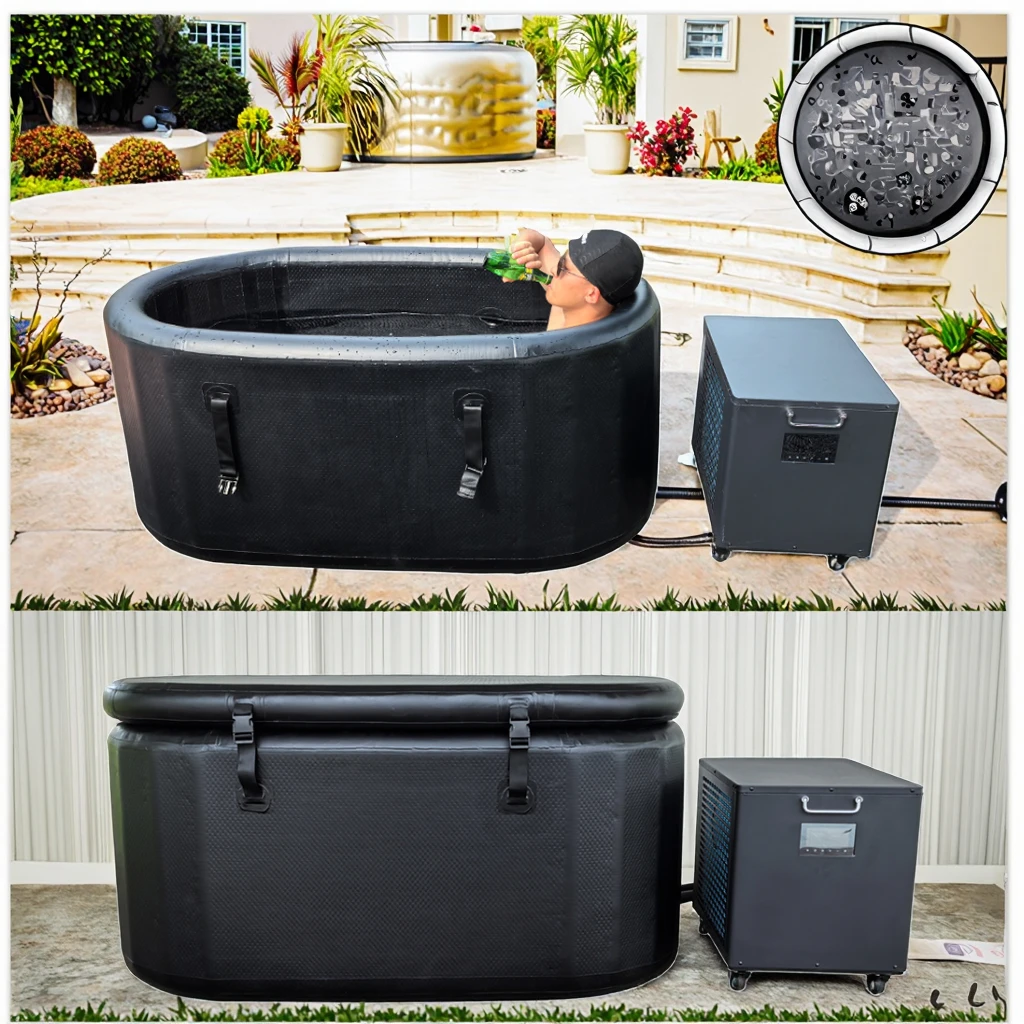 

196cm(77.2inch) Big Size Ice Plunge Hi-Q Tubs Water Cooler Above Ground Pools Recovery Ice Bath Tub Cold Plunge Recovery Bathtub