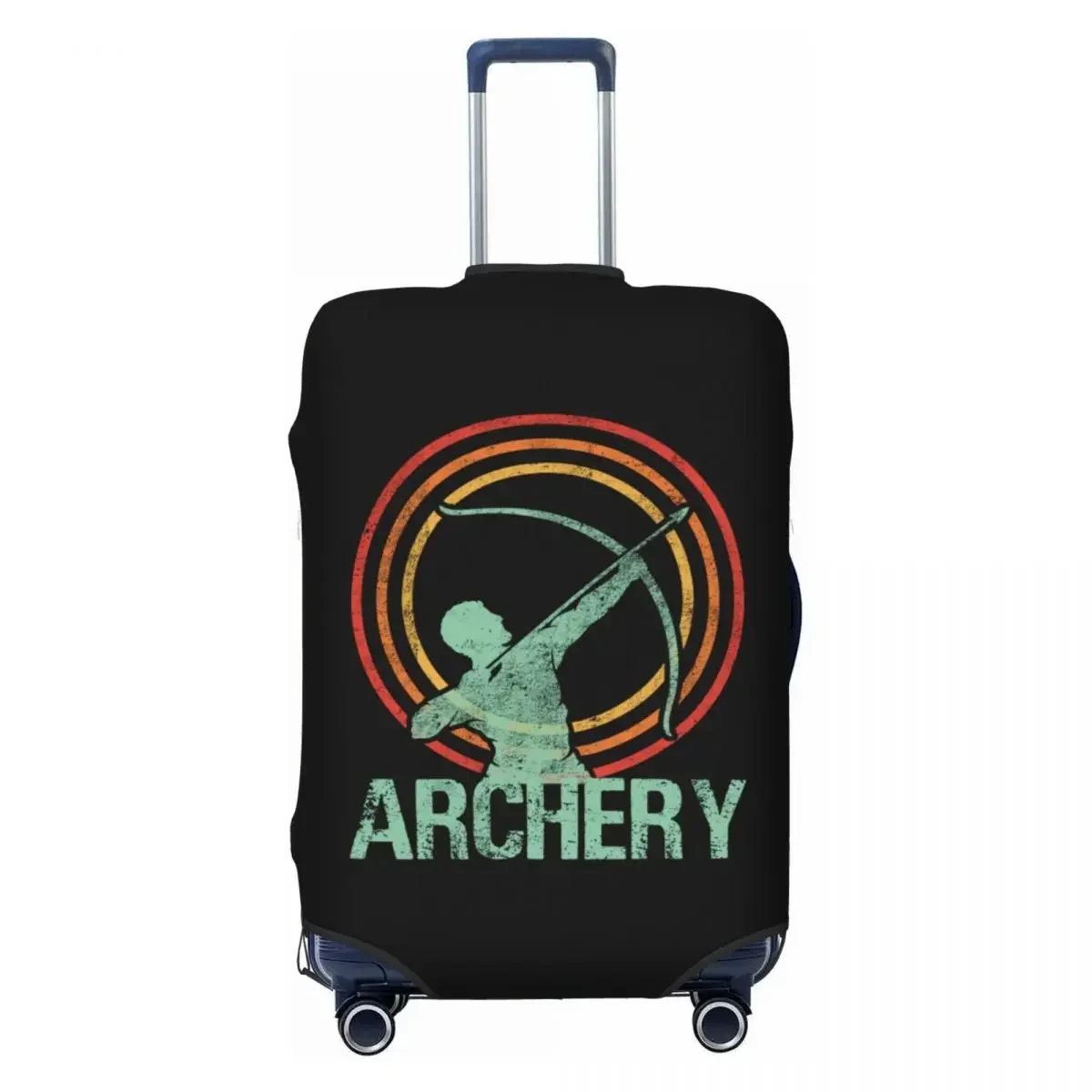 Custom Funny Retro Archery Arrow Bow Luggage Cover Protector Washable Vintage Archer Travel Suitcase Covers