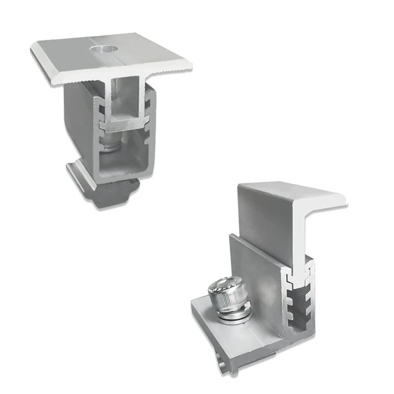 10PCS Solar Panel Mounting Bracket Kit Adjustable 30/35/40Mm Fixing Clamp Solar Panel Mount Bracket