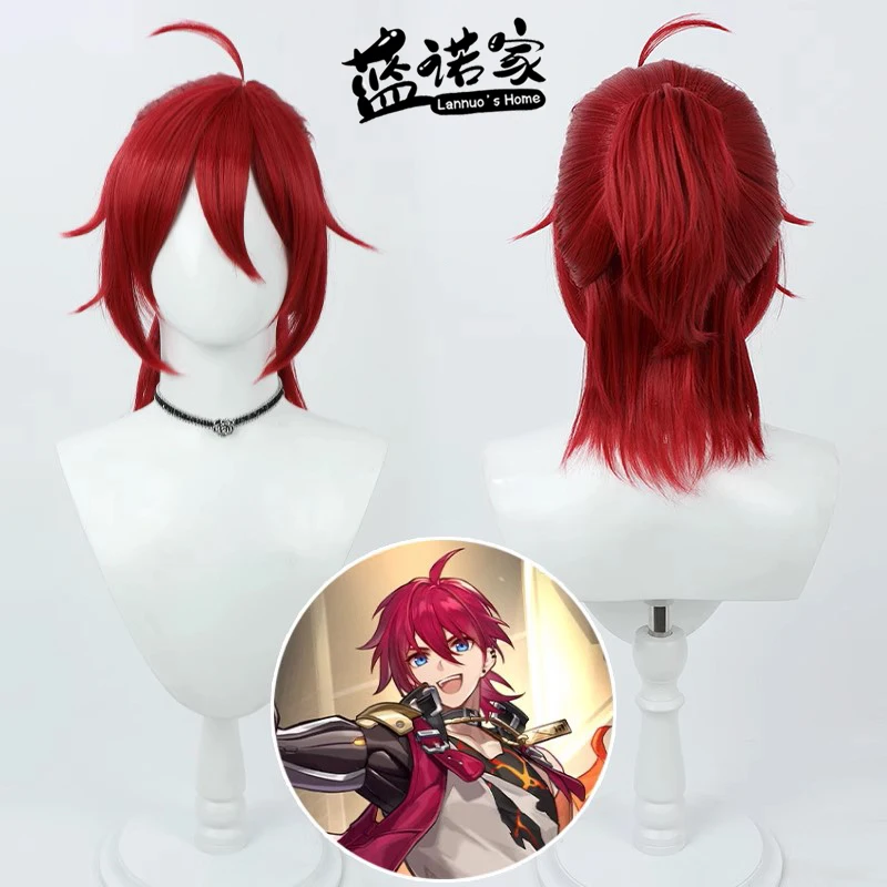 

Anime Honkai Star Rail Luka Cos Cosplay Wig Halloween Carnival Party Props Synthetic Hair Heat Resistant Fiber + Wig Cap