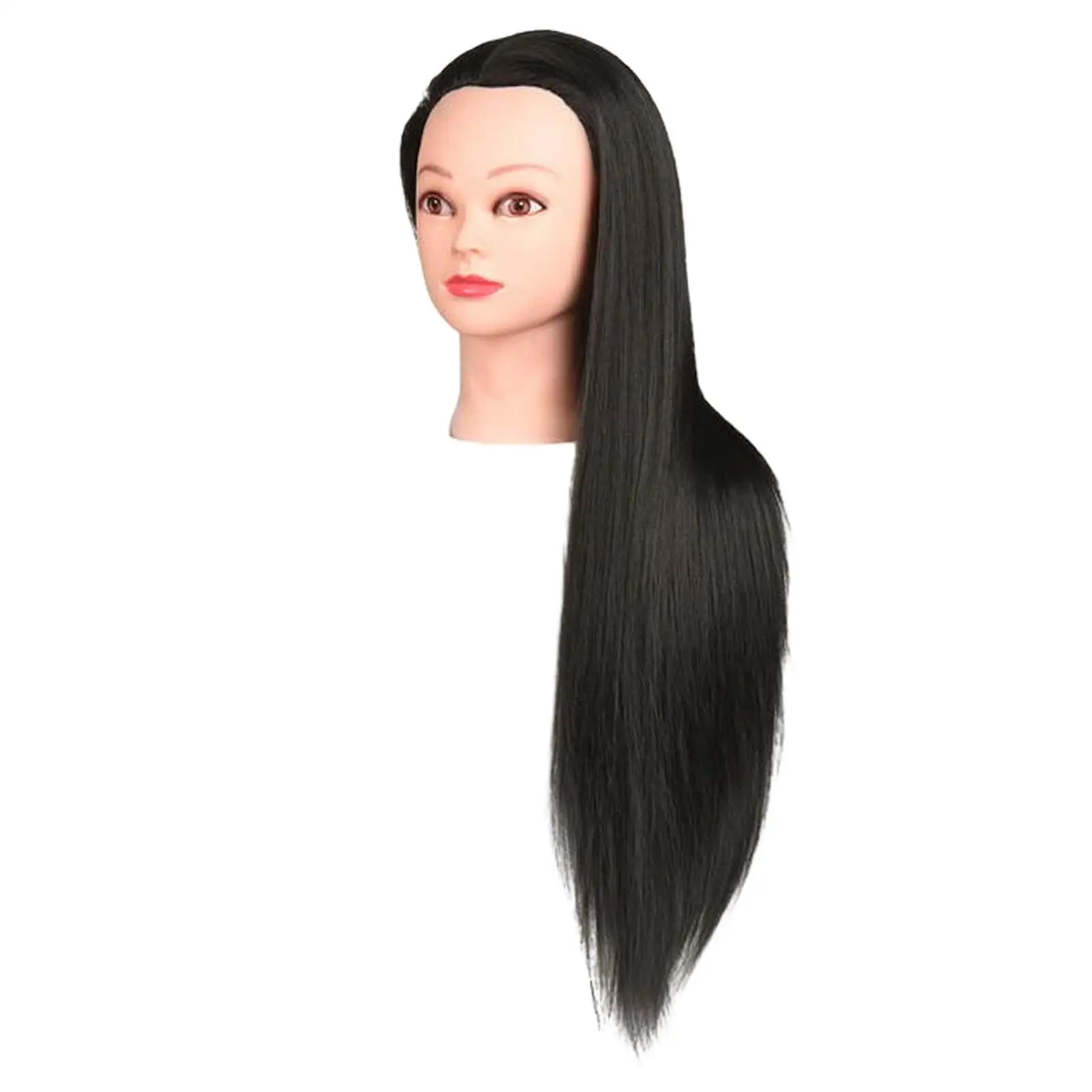 Hair Training Head Manikin Doll Head Practice Tools, Mannequin Head, Long Hair for Braid, Hairdresser Cutting