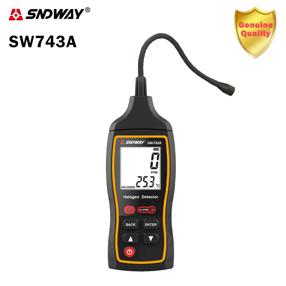 SW743A Portable Halogen Detector Sound Light Vibration Alarm Detect Tool Air Conditioning Refrigeration System Detect Tool