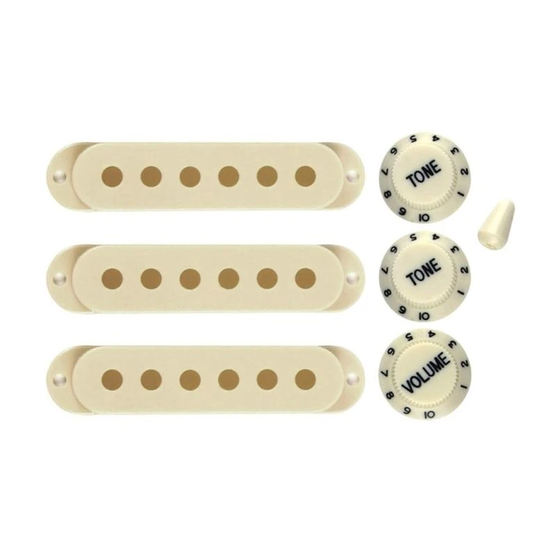 M5TC Guitar Pickup Switch Tip Cover 6 Hole Single Coil Switch Set 2 Tone 1 Volumes Knobs for Electric Guitar 11-Color