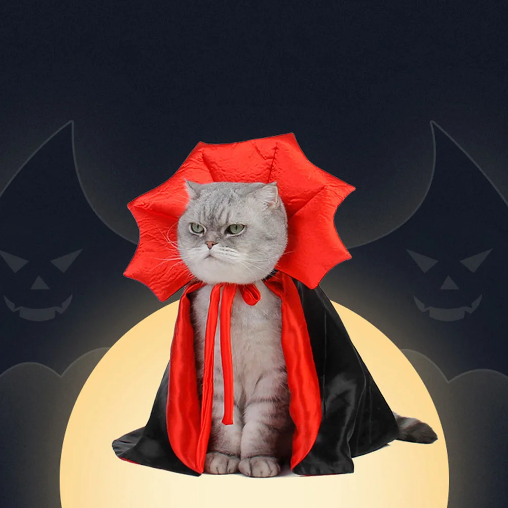 

Adjustable Pet Cape Costume Lightweight Comfortable Halloween Wear-Resistant Decorative Cat Cape Dog Accessory for Festival