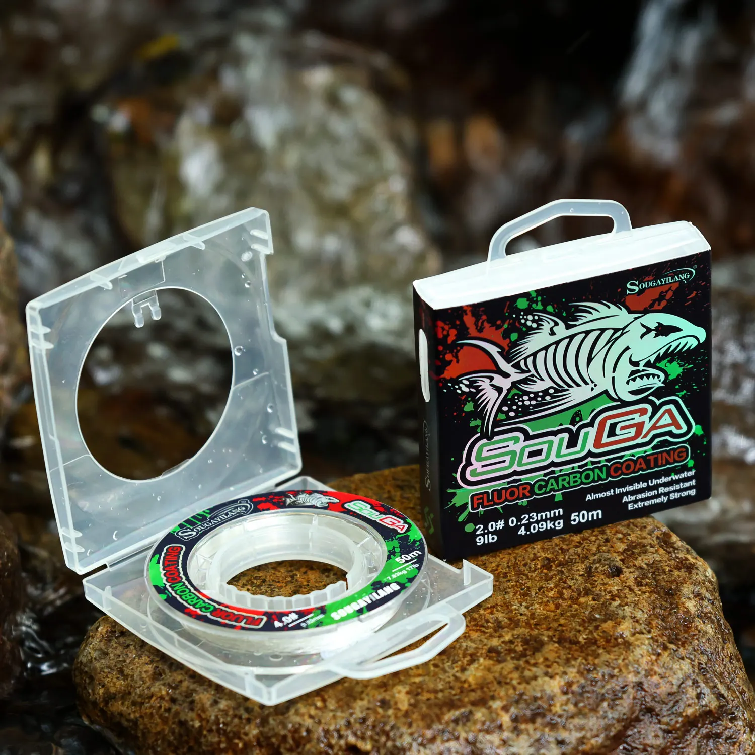 Sougayilang 50M 3-25LB Fluorkohlenstoff-Angelschnüre, geringe Duktilität, hochempfindliche Angelschnüre, Angeltest, Angelgerät, Pesca – Detail 17