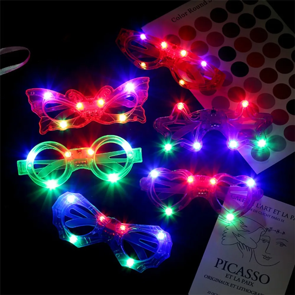 Originality LED Light Up Glasses Glow In Dark Masquerade Glow In The Dark Glasses Birthday Party Flash Party Sunglasses - view 5