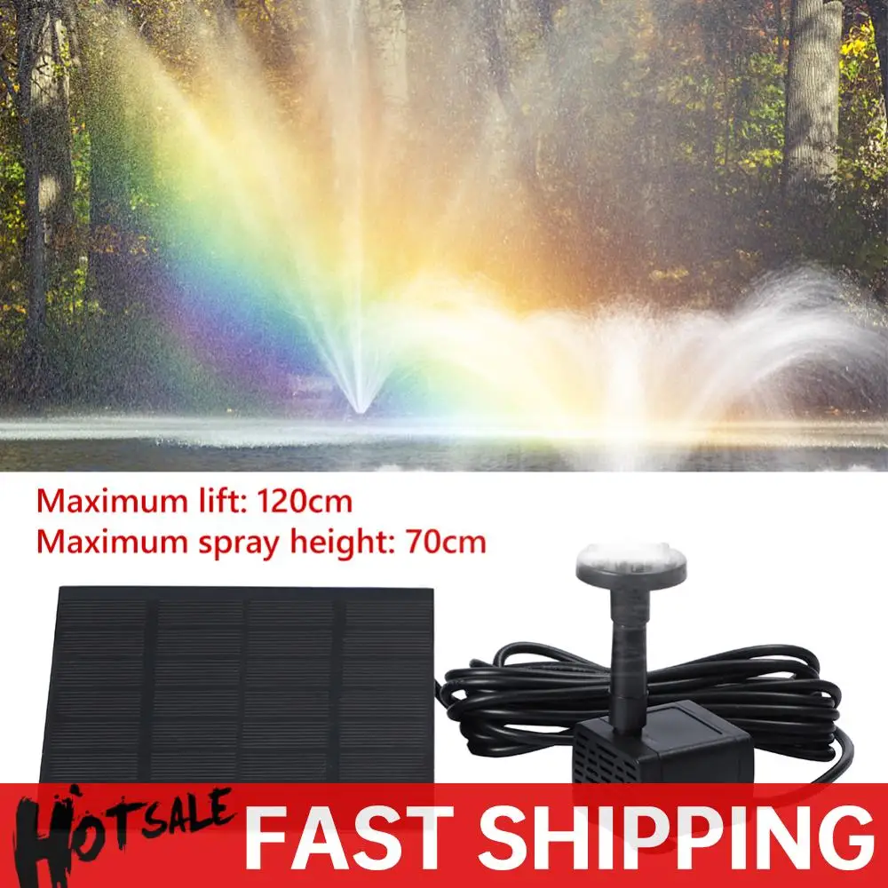 

1.5W Solar Bird Bath Fountain Pump with 6 Nozzles Solar Fountain Pump for Bird Bath Energy Saving for Outdoor Fish Tank Aquarium
