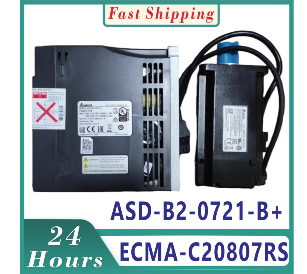 ASD-B2-0721-B+ECMA-C20807RS servo motor drive motor kit with 3m cable