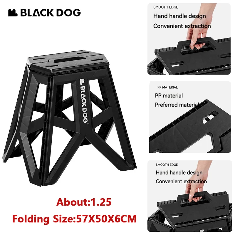 

Naturehike BLACKDOG Folding Stool Outdoor Camping Ultralight Travel Fishing Beach Chair Small Stool Stable Portable Furniture