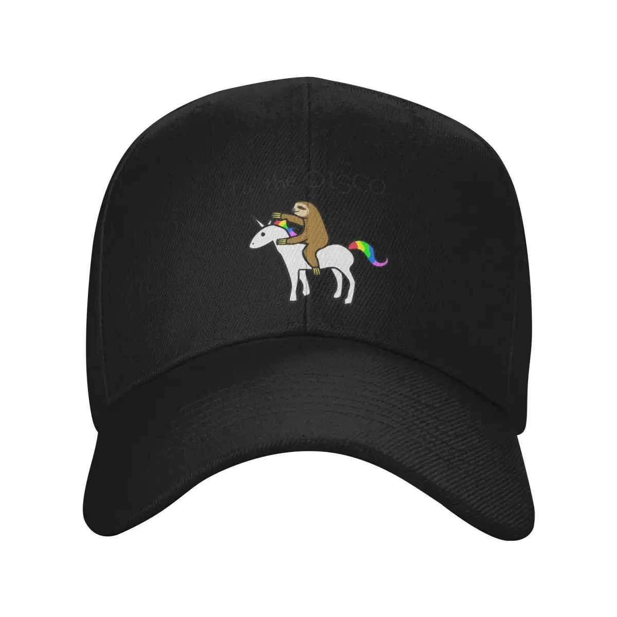 To The Disco! (Sloth Riding Unicorn) Baseball Cap Sun Hat For Children Snap Back Hat Golf Hat Men Hats Women's