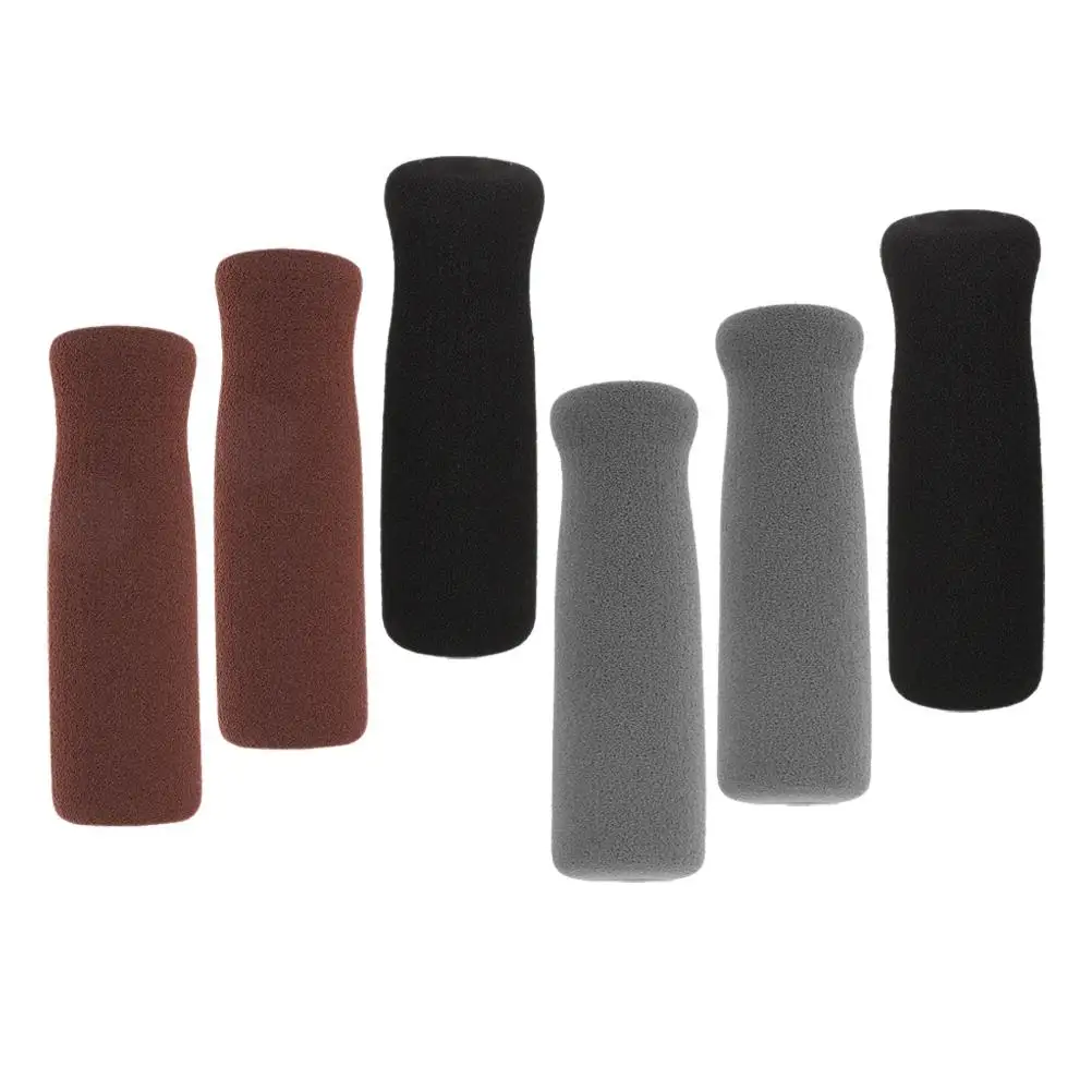 6pcs Cane Grip Replacement Crutch H Ergonomic Non Slip Elderly Brown Wheel Gray Black Walking Stick H Grips