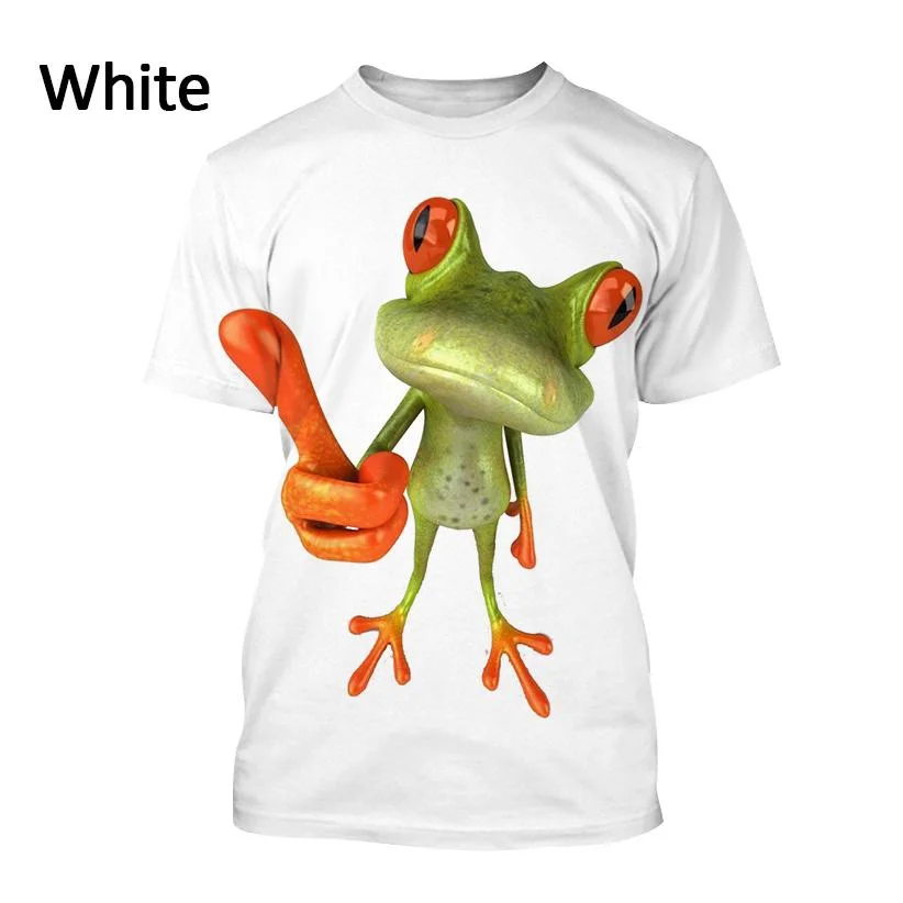 Hot Sale Fashion Tree Frog 3D Printed T-Shirt Funny Animal Men and Women Color Casual Funny Hip Hop Style Short Sleeve Top