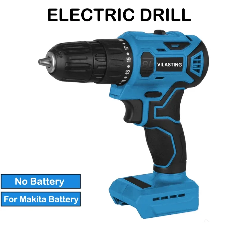 Brushless Electric Drill Cordless Rechargeable Screwdriver 2 Speed 10mm 23+1 Torque Hand Power Driver Tools Fit Makita Battery