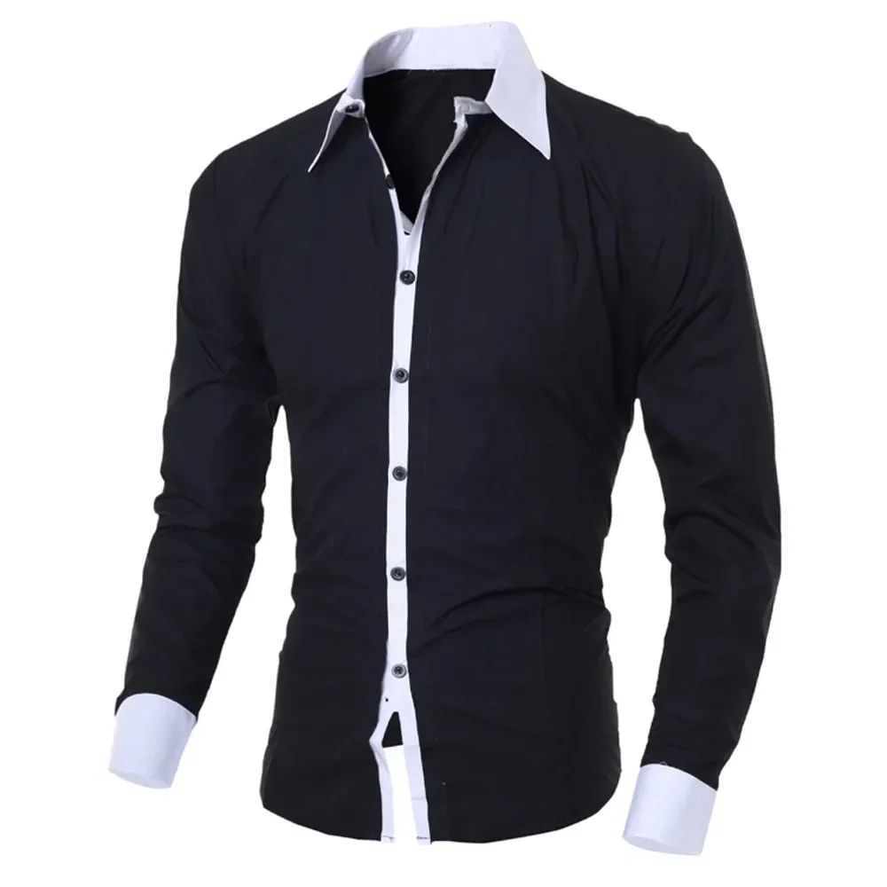 

Mens Shirts For Men Button Up Shirt Office Business Casual Shirts Mens Shirt Long-sleeve Slim-fit Formal Shirt Camisa Masculina