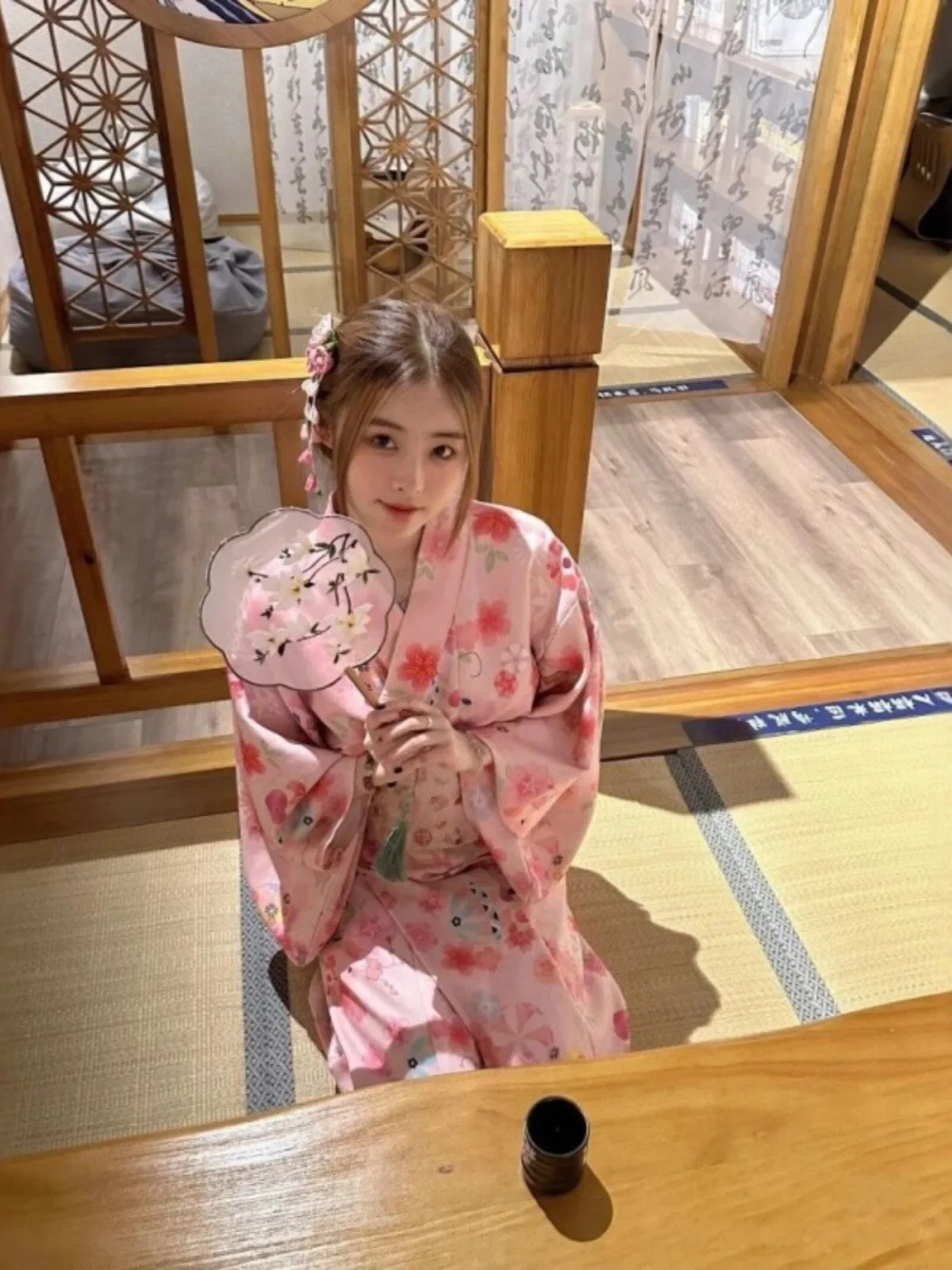 

New Japanese Style Women's Kimono Bathrobe Formal Photography Costume Set Traditional Artistic Youthful Polyester Fiberwear
