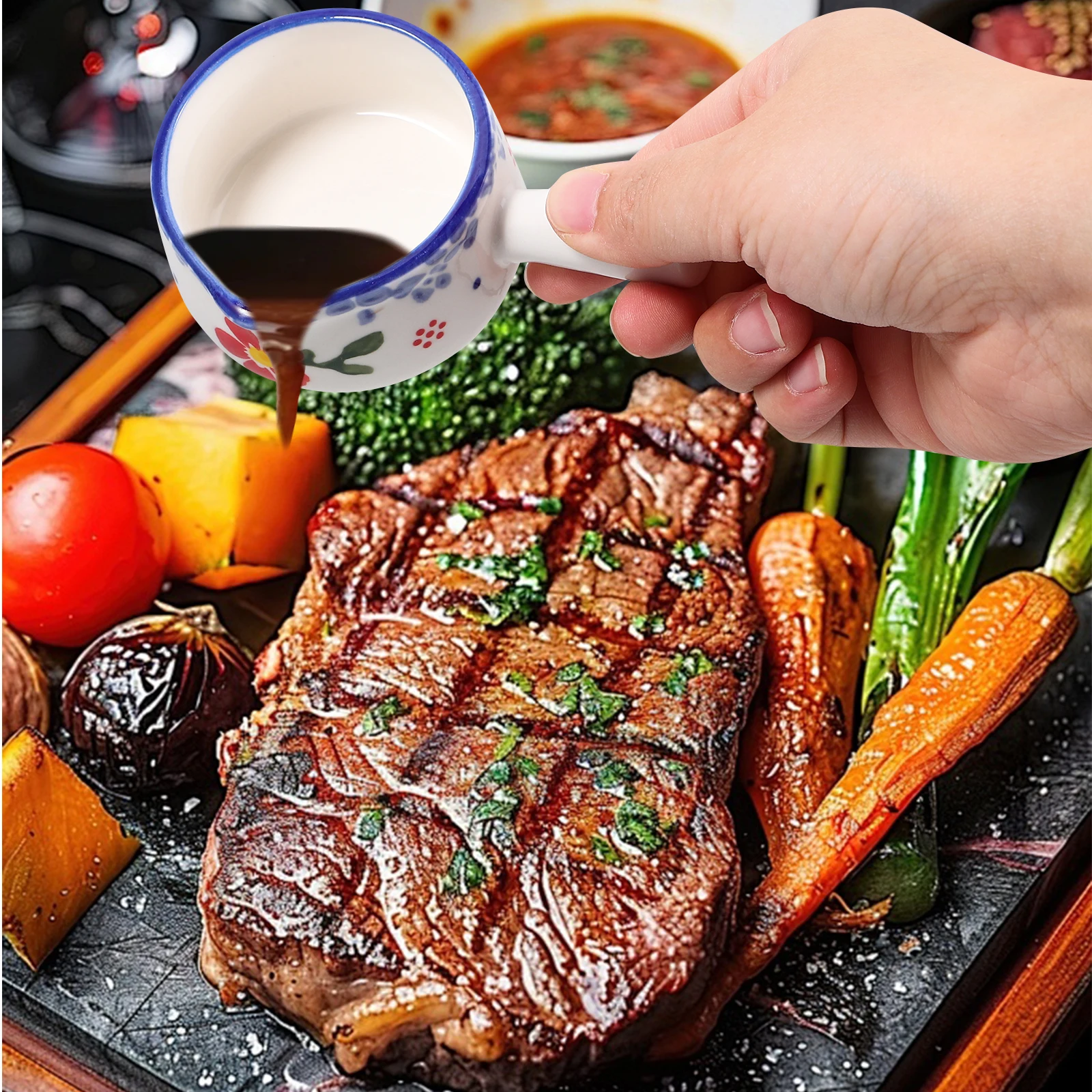 

Ceramic Small Milk Creamer Pitcher Coffee Jug Single Handle Multipurpose Ceramic Pitcher for Sauce Coffee Milk Dispenser