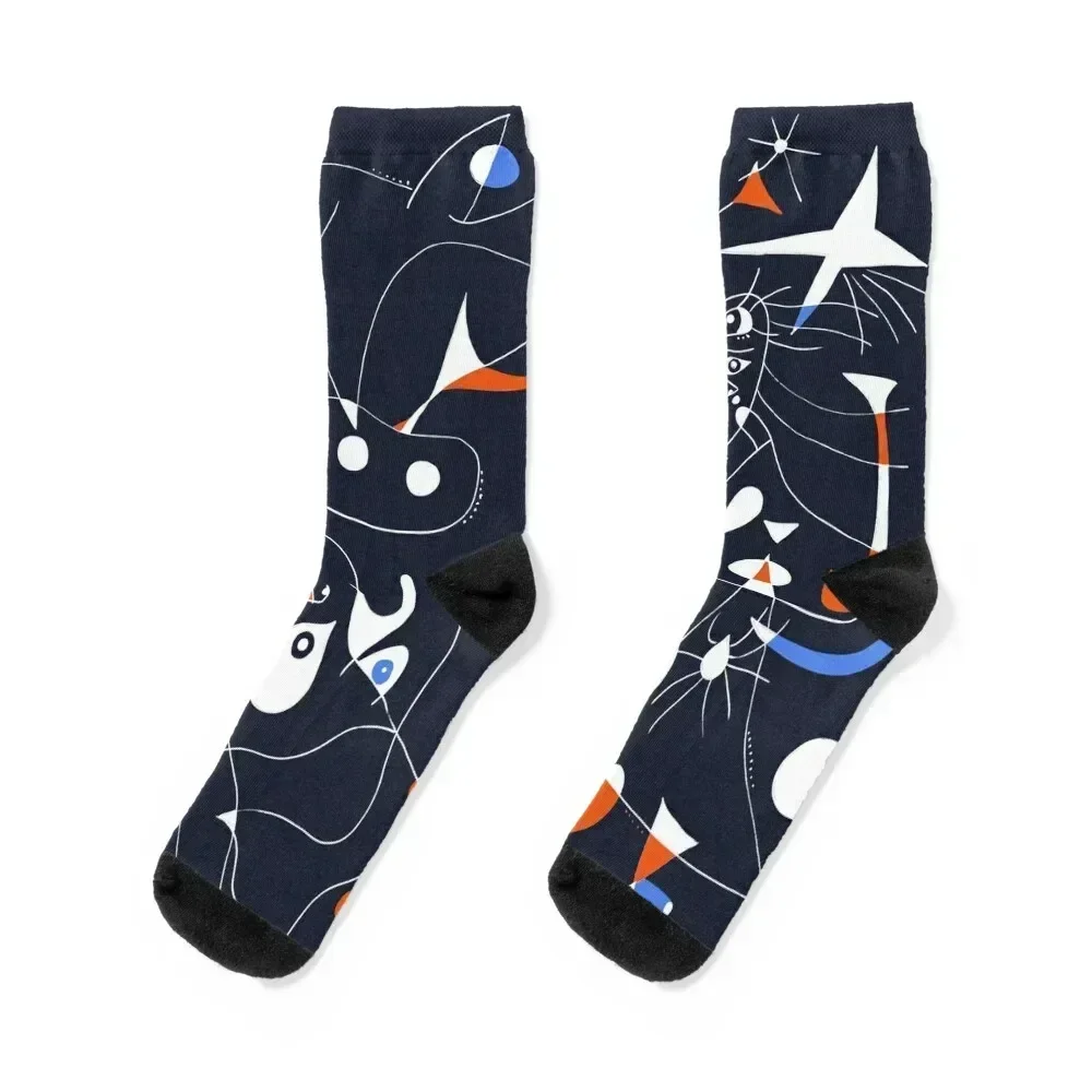 Joan Mirò #6 Socks warm winter heated moving stockings sheer Socks Male Women's
