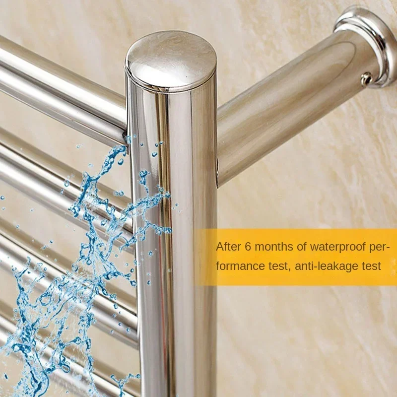 Electric Towel Rack 750mm 304 Stainless Steel 45C Constant Temp 5Min Heat Towel Warmer Rail for Bathroom 110V/220V