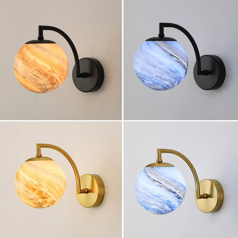 

Nordic Simple Planet Light LED Lamp Wall Sconces Bedroom Hotel Clothing Store Study Living Room Restaurant Decoration