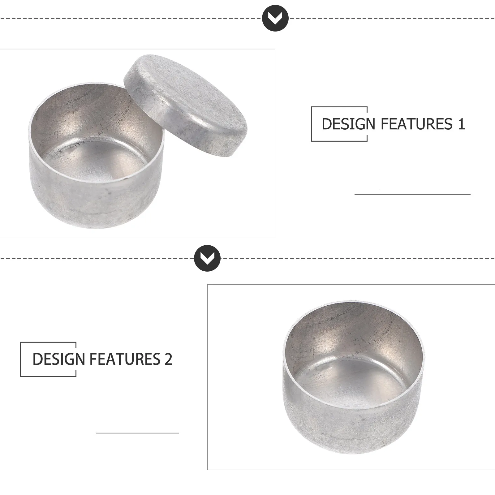 5 Pcs Aluminum Sample Pans Dish for Samples Lab Weighing Laboratory Holder Can
