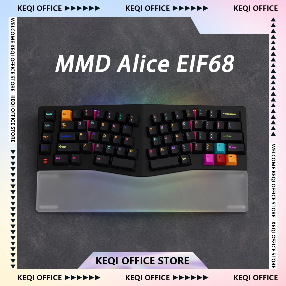 MMD Alice EIF68 Wireless Mechanical Keyboard Tri-Mode Aluminum Block Hot-swappable Gaming Keyboard Ergonomics E-sports Gifts