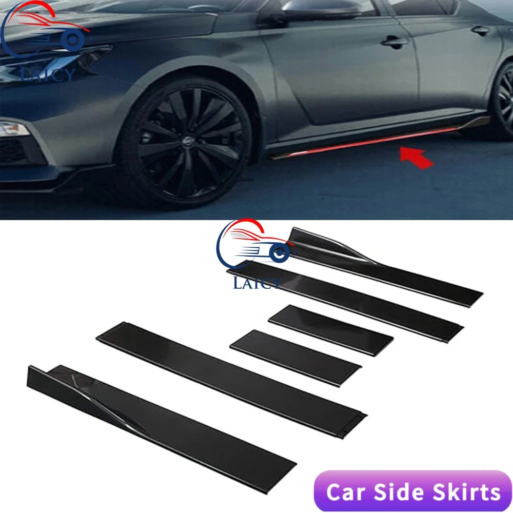 

LAICY For N-issan Altima 2019-2021 78.7" Car Side Skirt Splitter Spoiler Lip Rocker Panel Extensions Body Kit Car Bumpers Black