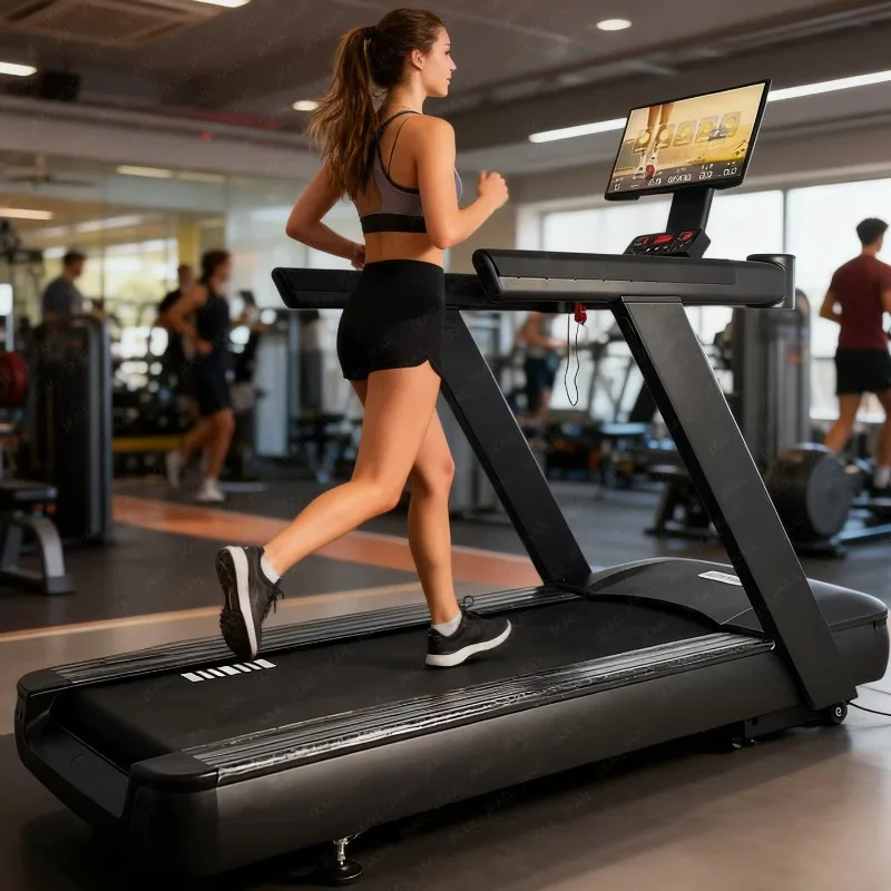 High-quality Commercial Electric Treadmill with Rotating LCD Screen for Mobile Projection During Running
