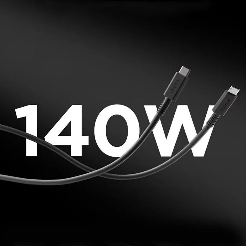 Оригинальный кабель Lenovo Legion USBC — USB-C для передачи данных для Lenovo GaN C140, адаптер 140 Вт, 1,5 м, чип E-MARK, быстрая зарядка, обнаружение безопасности