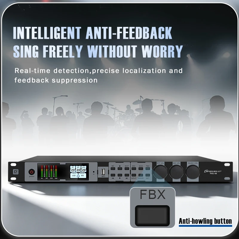 FUHAM PAG88 Professional Digital Audio Processor DSP Equalizer Reverb Multi-Effect for Studio And Live Sound System