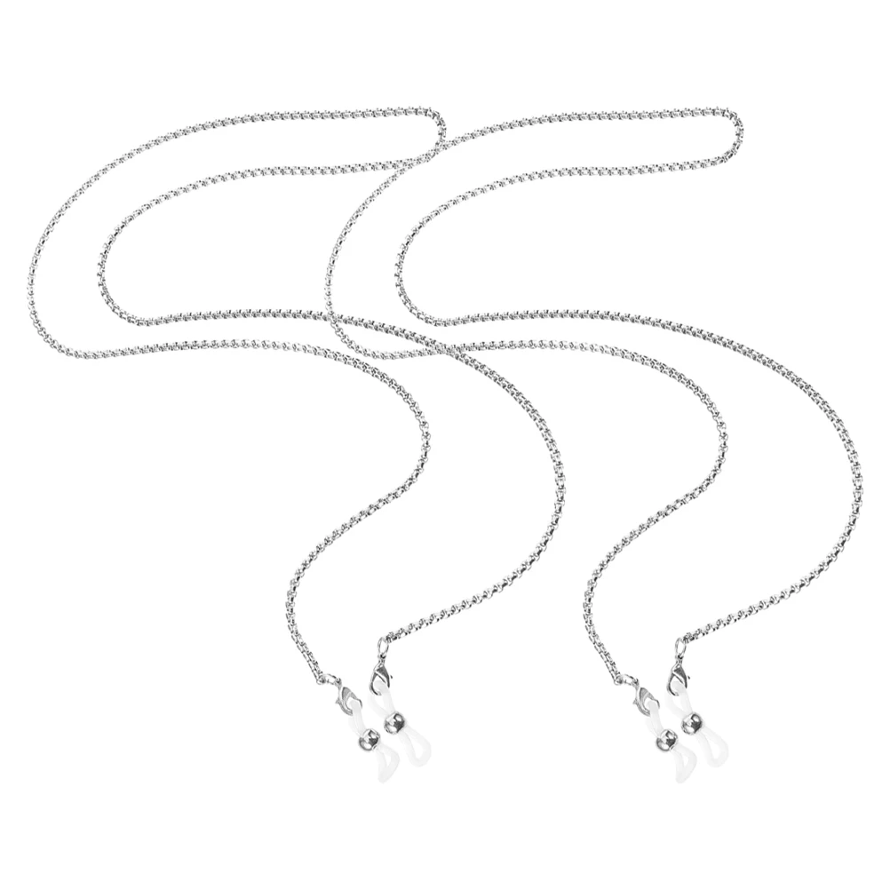 

2pcs Glasses Chain Non-slip Stainless Steel Adjustable Eyeglass Holder Connector Strap For Women Lanyard Neck GlassesKeeper