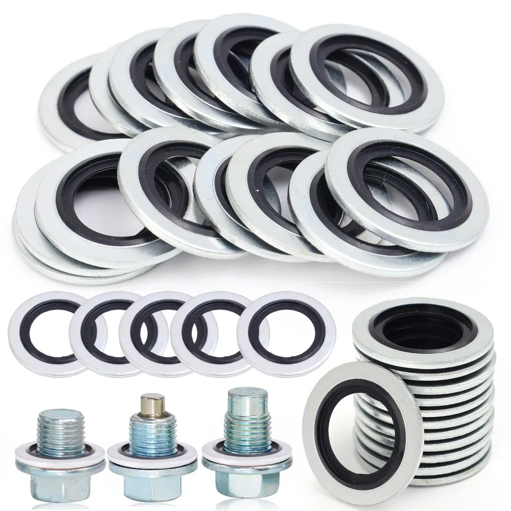 Car Oil Sump Drain Plug Sealing Gaskets Rings Washer OEM110265505R for Peugeot Citroën Renault A6079970345 Auto Accessories - view 3